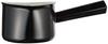 Nodahoro Enamel Milk Pan, 14cm, Gas and Induction Compatible, Single-Handled Pot with Double Spout, Made in Japan, NOMAKU, Black, NOM-14MBK