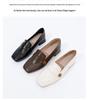 2024 Retro Chunky Heel Loafers: Versatile Square Toe, Medium Heel, Slip-on Leather Shoes for All Seasons