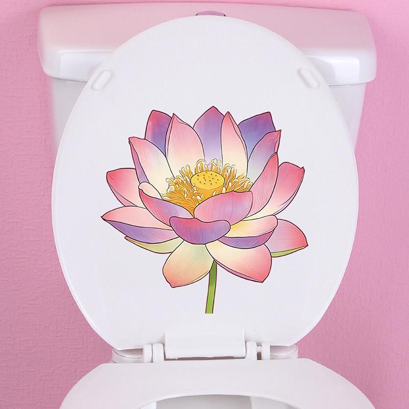 Adesivi per WC a Forma di Fiore Luminescenti Autoadesivi Rimovibili Decalcomanie Floreali Luminose Decorazioni per Finestre Muri Adesivi per Auto