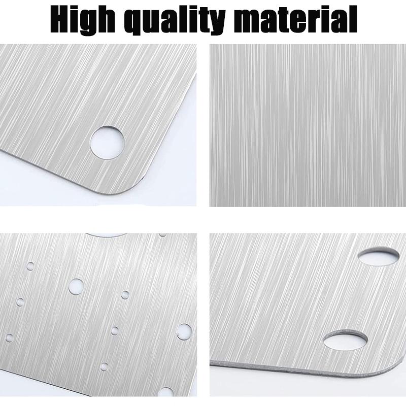 Stainless Steel Cabinet Hinge Repair Plate Hinge Repair Bracket Kit Fixing Screws, Suitable for Wooden Cabinet Doors Furniture