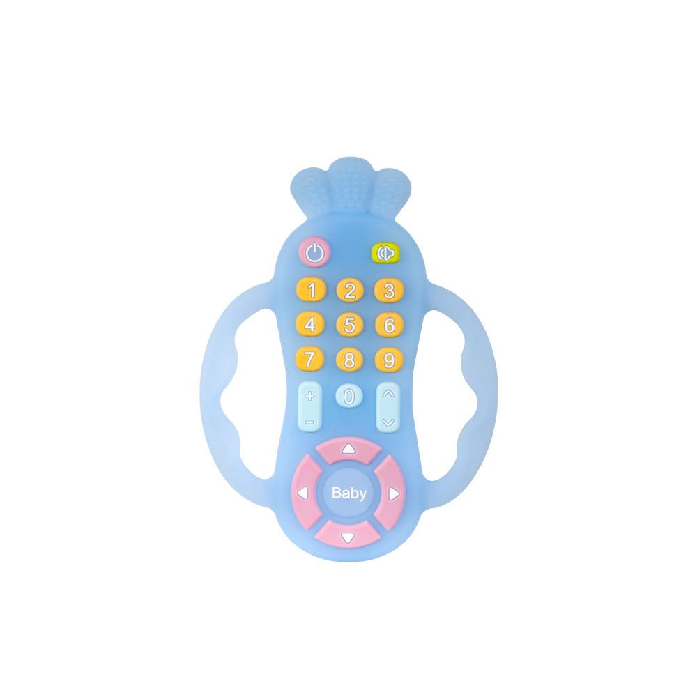 Simulated Remote Control Teether Baby Pacifier Anti-Thumb-Sucking Soothing Toy for Chewing and Stress Relief