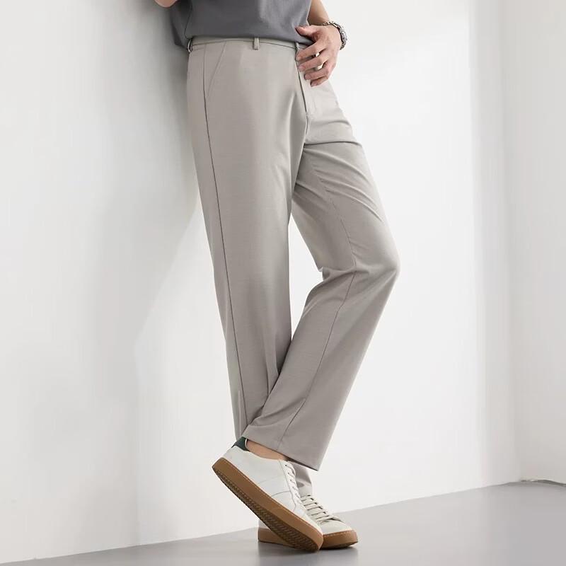 Hengyuanxiang Men's Linen Lyocell Blend Straight Casual Pants