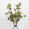 Simulation Fig Branch Vivid Plastic Iron Wire Foam 92cm Faux Fig Fruit Branch for Decoration