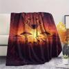 1Pc Grasslandanimals Print Flannel Blanket, High quality Comfortable for All Seasons, Home Decor, Warmth and Comfort, Perfect for Christmas Gifts