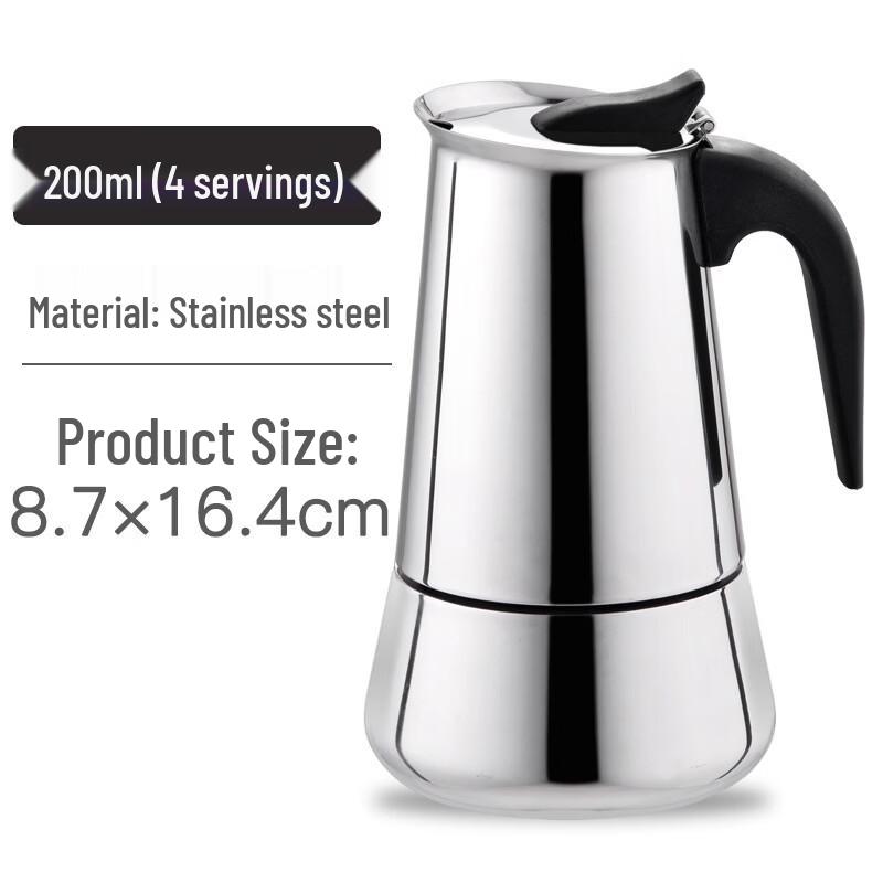 ZISIZ Stainless Steel Italian Moka Coffee Pot