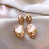 Geometric Earrings with Baroque Pearls: Luxurious, High Quality, Unusual Design… More