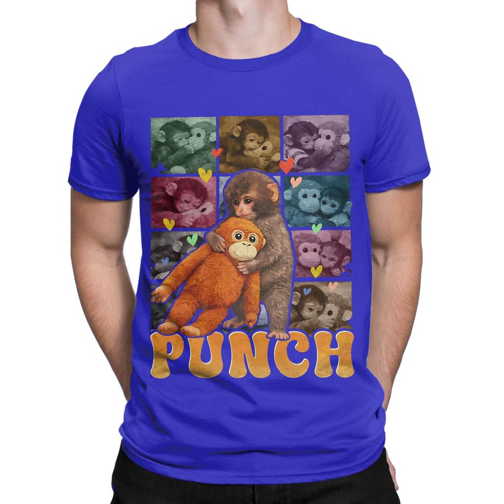Cute Punch Graphic Funny 100 Cotton TShirt Bib Punch The Monkey Tops Tees For Unisex