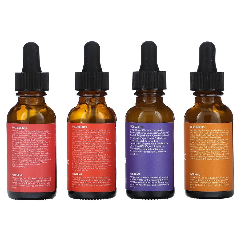 Facial Serum Set, 4 Piece Set, 30Ml (1Fl Oz) Each