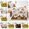 2D Digital Printed Cover Blanket Construction Truck Excavator Thickened Lamb Fleece Crystal Fleece Blanket