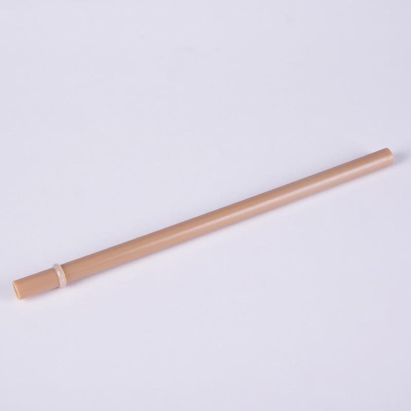 12Mm Aperture Straw Multi-Color Solid Color Plastic Cup Accessories Pp Straw Non-Disposable Straw With Ring
