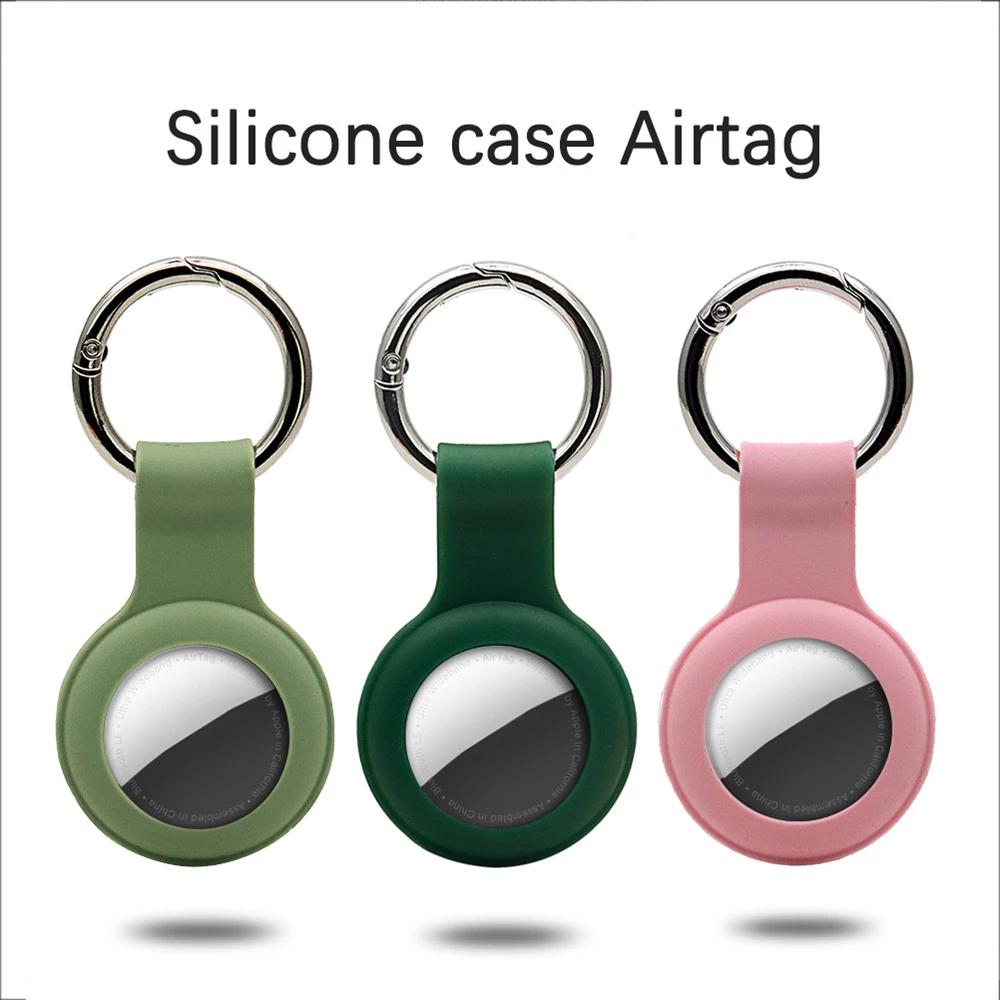 Abdeckung für Apple Airtags Hülle, flüssiges Silikon, Schutzhülle, Tracker-Zubehör, kratzfeste Hülle, Schlüsselanhänger, Air-Tag-Hülle