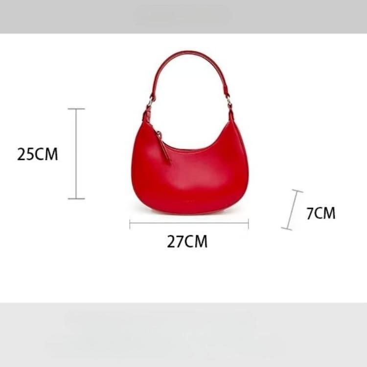 New Women's Shoulder Bag Portable Oblique Half-moon Bag
