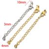 No Fade 10pcs 5pcs Stainless Steel Extension Chain Extended Connector Ball Tail Chain for Bracelet Necklace Jewelry Making DIY