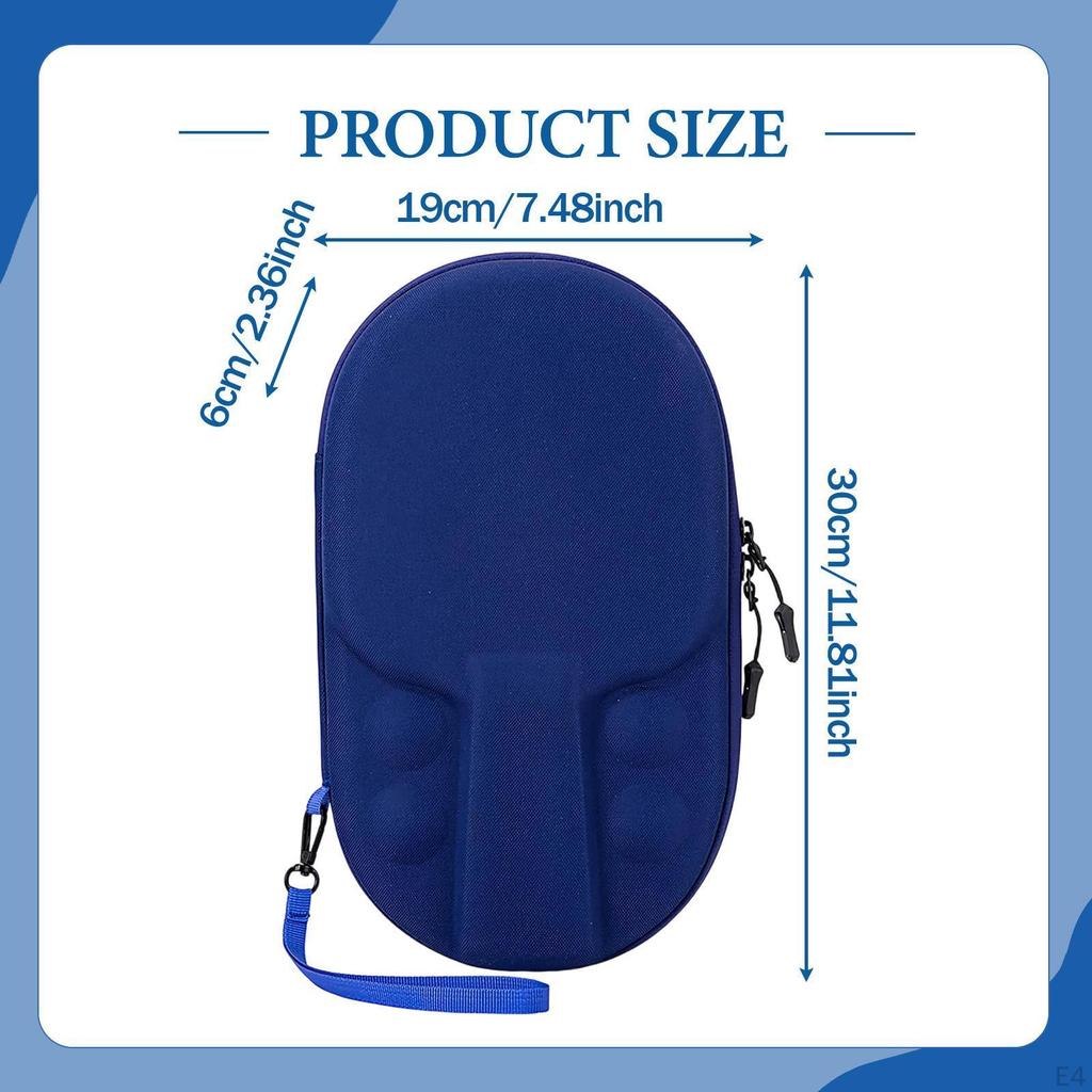 Lightweight, High-quality Table Tennis Racket Case, Holds 2 Paddles And 4 Balls, Ideal for Travel.