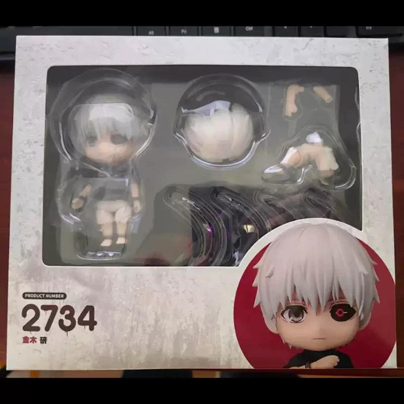 10cm Tokyo Ghoul Nendoroid 2734 Ken Kaneki Action Figure Q Version Articulated Doll Anime Model Collect Toy Desk Ornament Gift