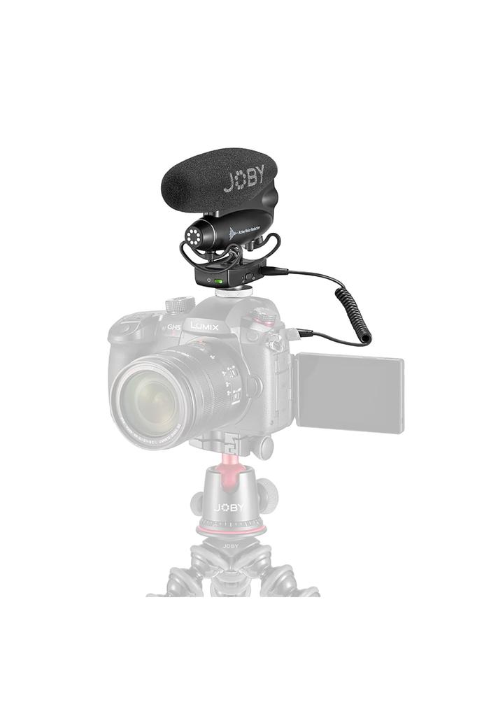 Joby WAVO PRO On-Camera Shotgun Microphone for YouTubers and Vloggers with Noise Reduction, SafeTrack Mode, and App for Audio Level Monitoring and