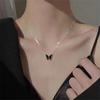 New Arrival Trendy Stylish Trend Unique Fine Temperature Color Changing Butterfly Necklaces Women Jewelry Gathering Gathering Present GiftFashion