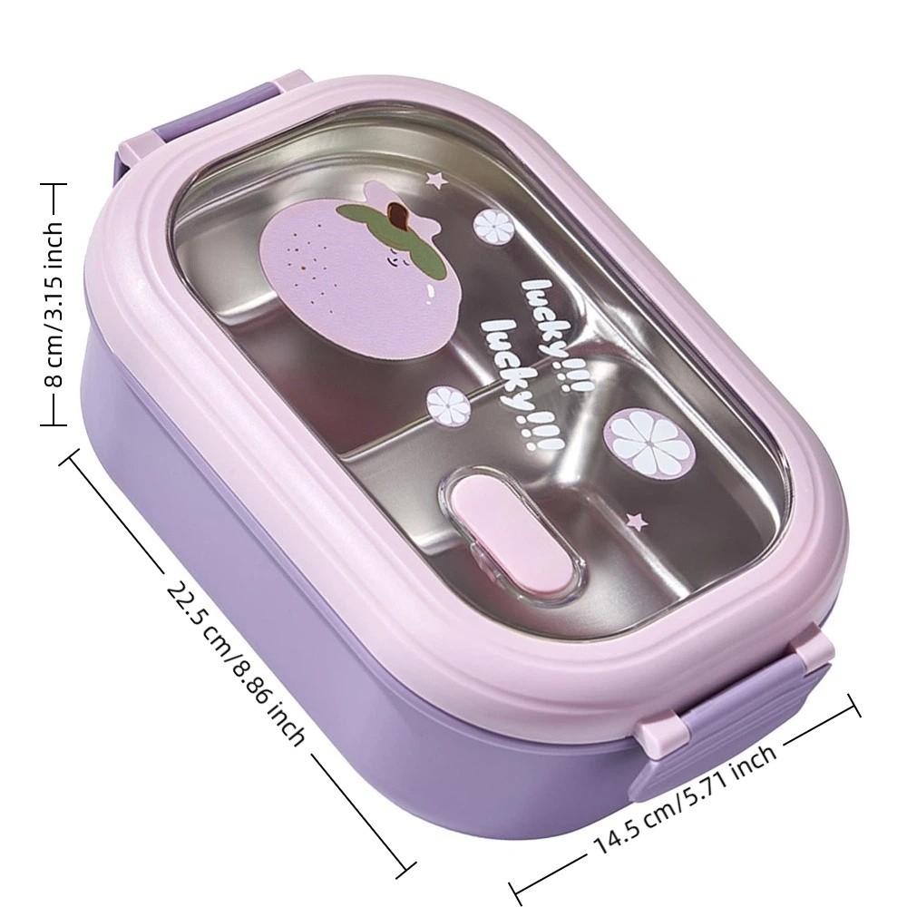 2 Compartments Compartment Lunch Box Stainless Steel Thermal Lunch Box For Camping