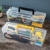 Talos Hardware Storage Box, with Handle Transparent Stackable Dust-Proof Organizer, for Tools Spices Art Supplies Office Accessories