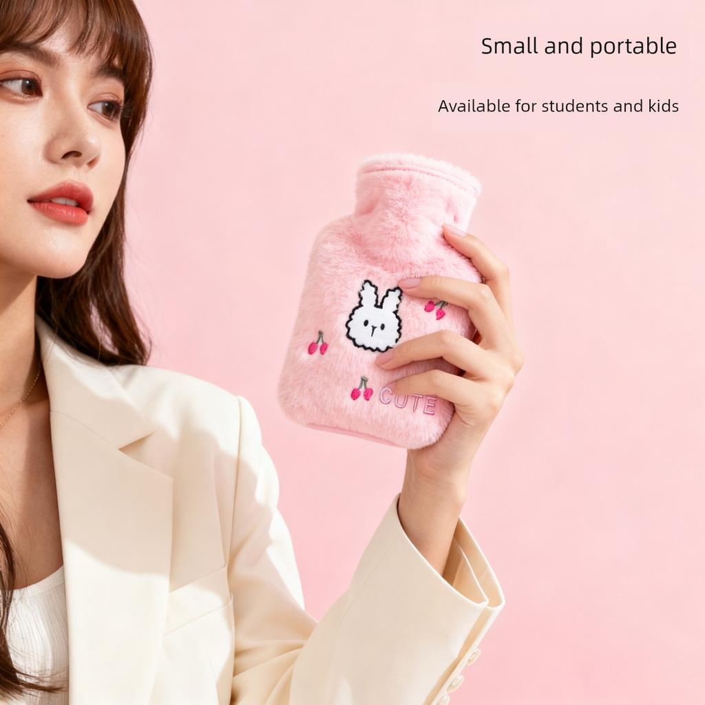 Hot Water Bottle for Children, Small Size, Mini Portable, for Girls, for Hot Compresses, Specifically for Warming the Stomach, Refillable Warm Water