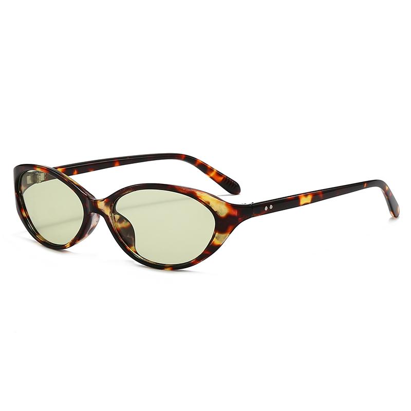 Cycling Fashion Rivet Cat Eye Sunglasses Women Luxury Brand Designer Shades Leopard Frame Sun Glasses Female Vintage Eyewear