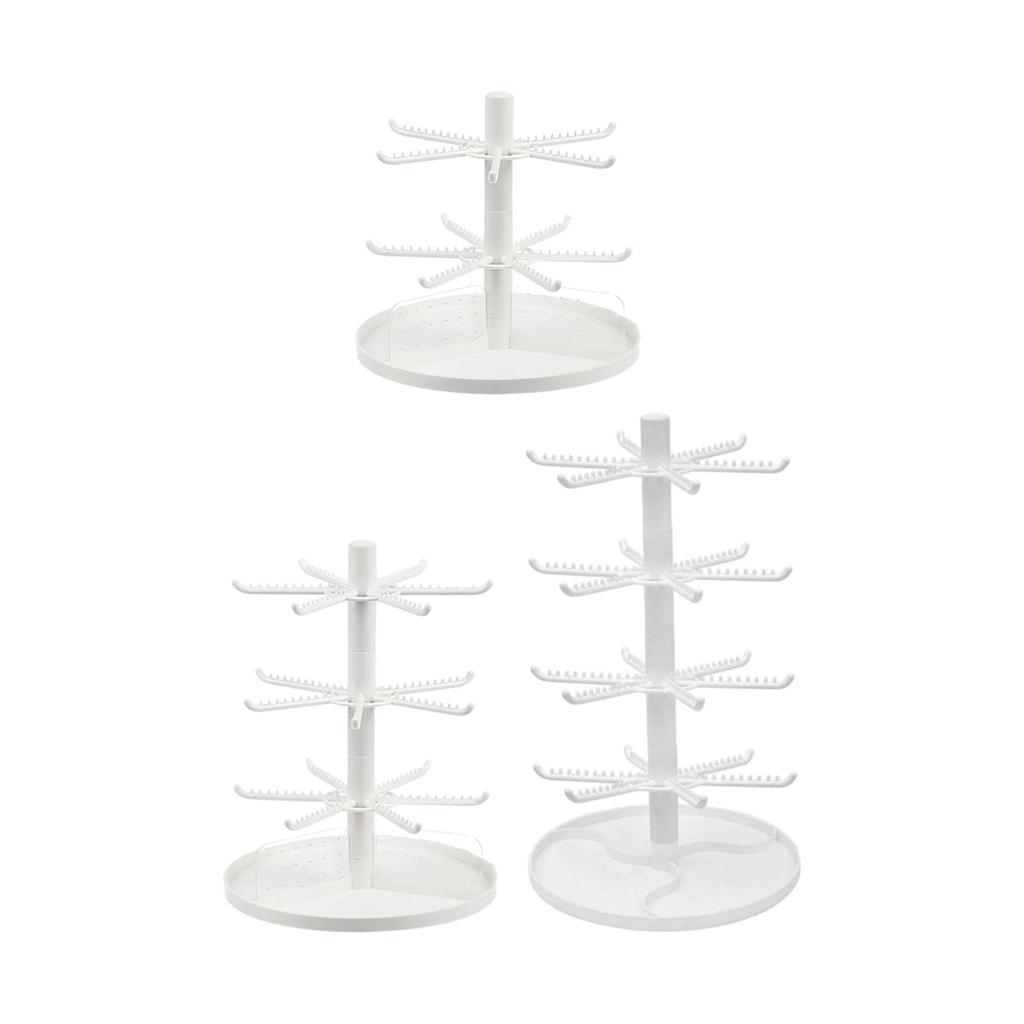 Jewelry Display Stand Hanger with Storage Tray Multifunctional for Hair Accessories Dresser
