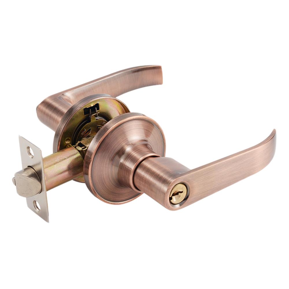 Room Door Handle Lock High-Grade Aluminum Alloy Handle Latch with 3 Keys Three-Pole Spherical Door Lock For Bedroom Bathroom