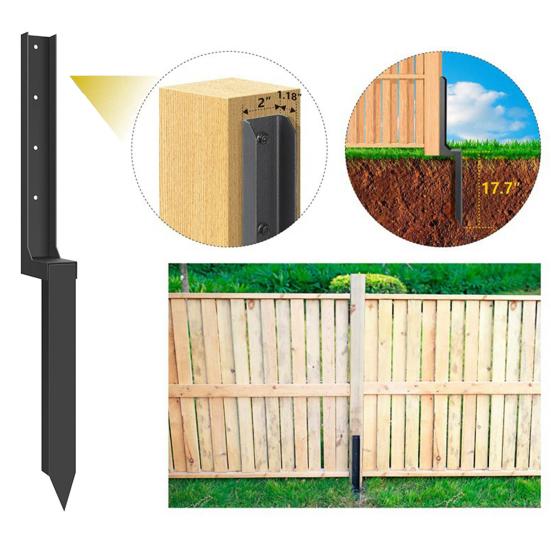 Yousheng Zaunpfosten Reparaturset Einfache Installation Hochbelastbare Stahlsäule für erhöhte Stabilität Zaunpfosten Verstärkungsset