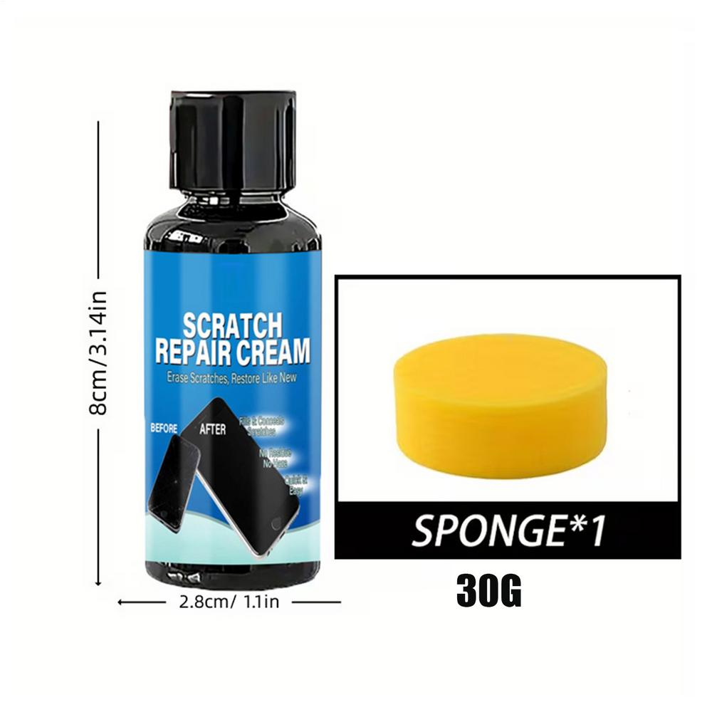 Kit Universale per Riparazione Graffi Schermo con Spugna per Smartphone Tablet Smartwatch Occhiali Lente Cera Lucidante Resina Facile da Applicare