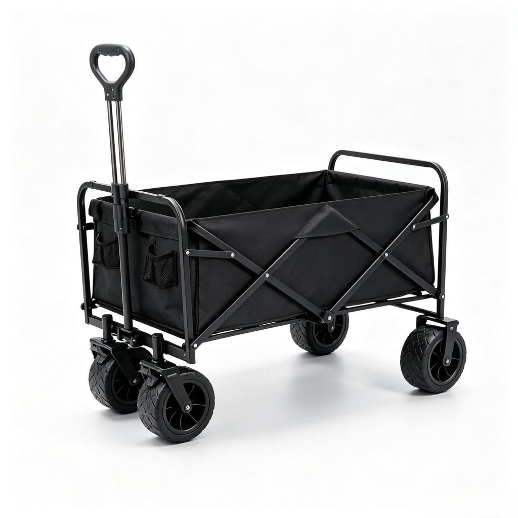 Foldable Outdoor Camping Cart - Portable Trolley for Travel and Picnic Essentials