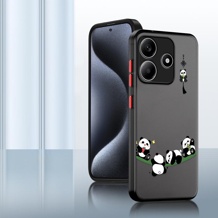 Cartoon Cute Panda Funda Back Phone Cover Case for Xiaomi Redmi Note 14 11 10 A4 9S 13C 13 Pro Plus 14C 12