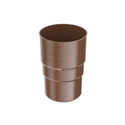 63mm Brown Plastic Gutter Downpipe Connector, Quick and Watertight Installation