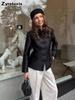Black Button Stand Collar Jacket for Women New Chinese Top