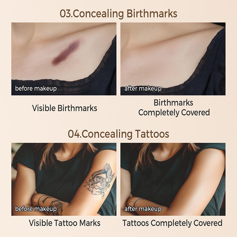 Blød og fugtgivende foundation Fuld dækkende concealer til mørke rander under øjnene Permanent ikke-klæbende pudder Concealer Foundation