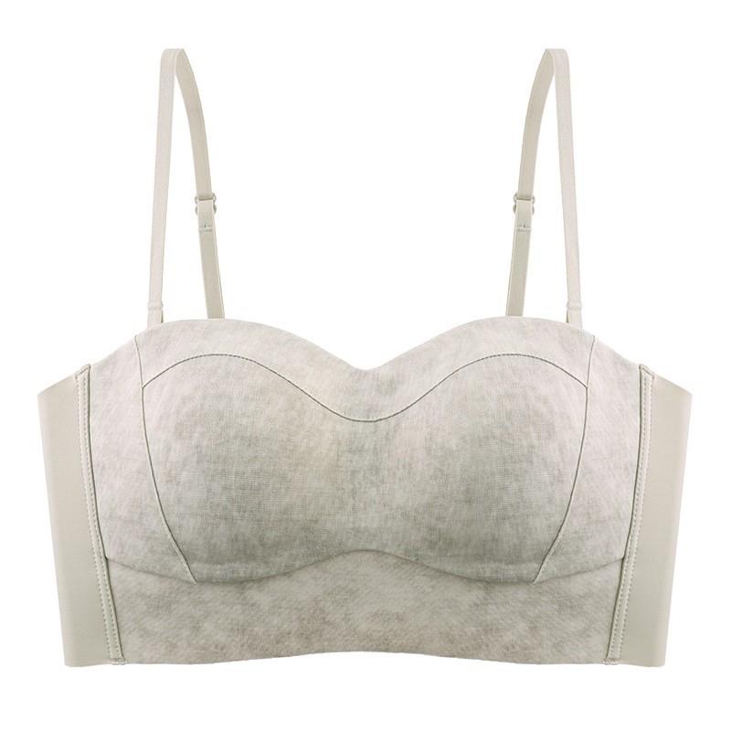 tube top underwear women's small breasts gather and support to show large secondary breasts, anti-sagging, anti-light and seamless, thin shoulder 