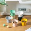 Raised Diamond Pattern Slant Rim Pet Bowl Cat Bowl Dog Bowl Neck Support Dog Dish Water Bowl for Pets