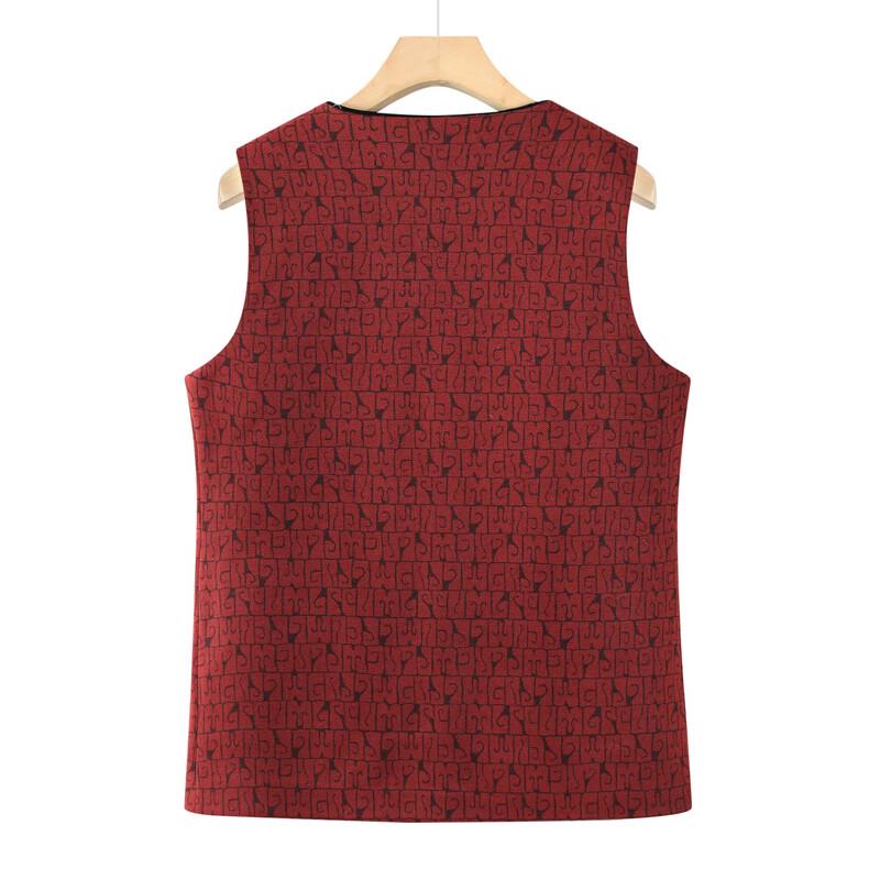 Elderly Women's Plus Size Spring Autumn V-Neck Vest