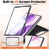 Samsung Galaxy Z Fold 8 Folding Phone Case with Leather Finish Shockproof Protection and HD Screen Protector-Red