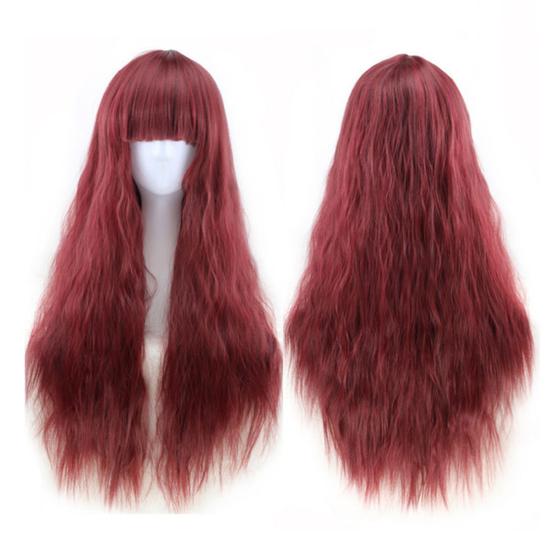 65cm Women Long Curly Wavy Hair Costume Party Full Wig Anime Cosplay