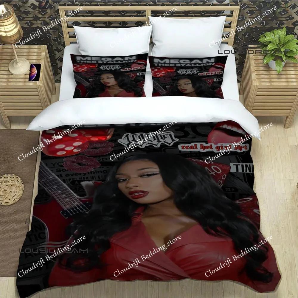 Rapper Megan Thee Stallion Bedding Sets Exquisite Supplies Set Duvet Cover Bed Comforter Set Bedding Set Luxury Birthday Gifts02