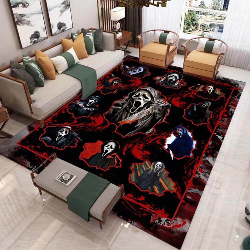 Horror Halloween Carpet for Living Room Home Decoration Sofa Coffee Table Area Rugs Mat Bathroom Non-slip Floor Mat