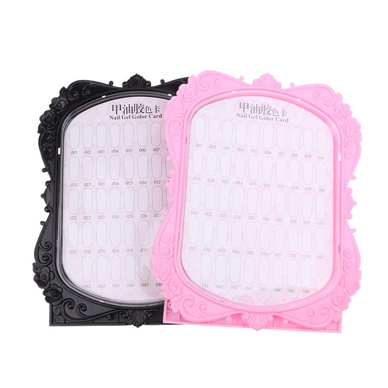 Professional Model Nail Gel Polish Color Display Box Book Dedicated 48 Color Card Chart Painting Manicure Nail Art Tools