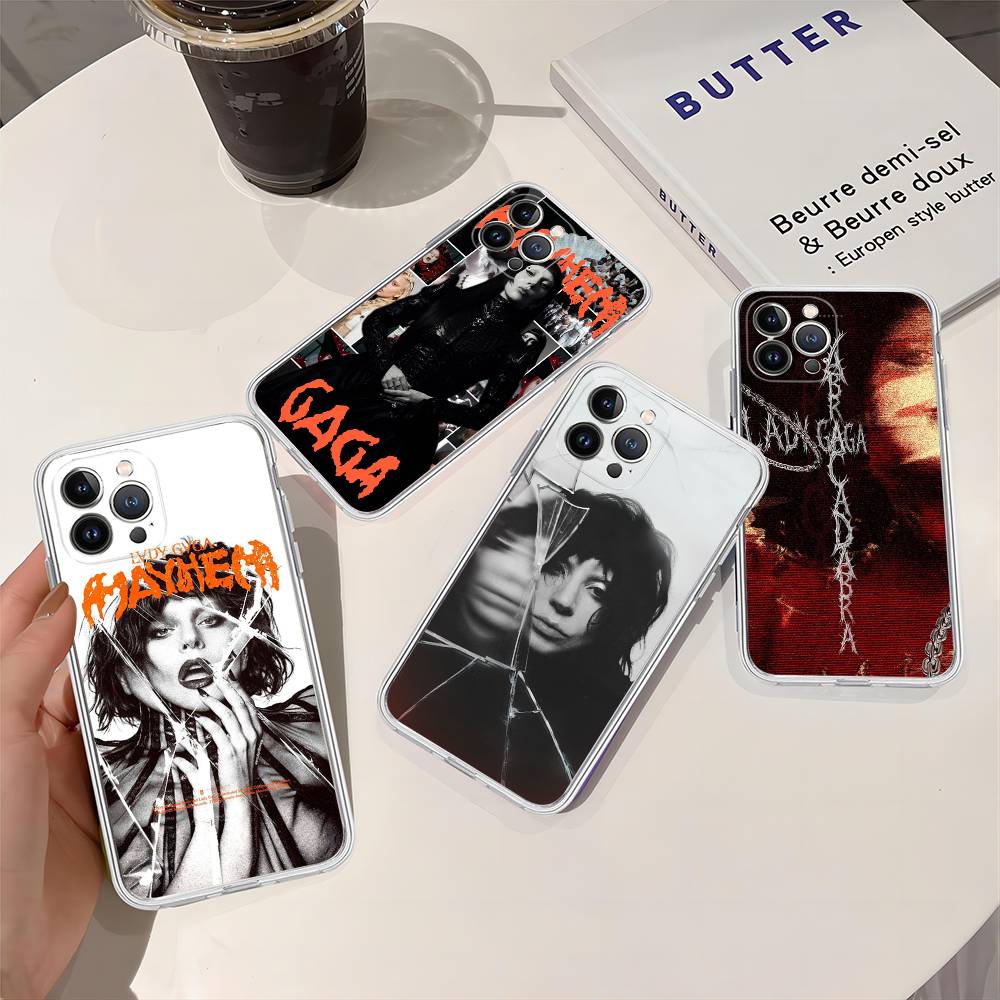Lady Gaga Ablums For IPhone 11 12 13 14 15 16 17 Pro Max Plus Air Transparent Clear Shockproof Case
