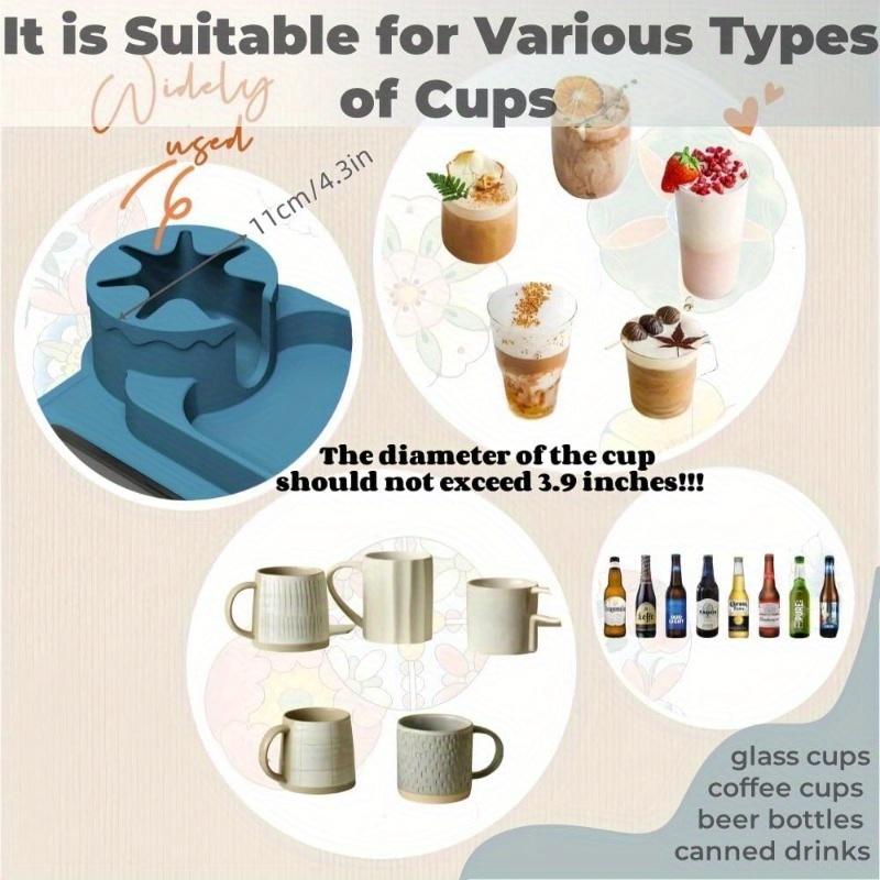 1 Multifunctional Sofa Tray | High-capacity Silicone for Beverages & Remotes, Fits Armrests 4.3 Inches+