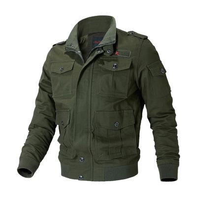 Men's Autumn Jacket Jacket Washed Cotton Military Thin Jacket Large Size Jacket