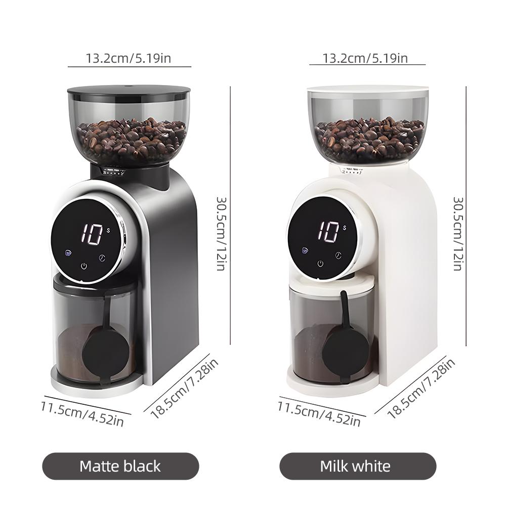 Molinillo de café en grano de fresa cónica para café expreso/prensa francesa/cafetera turca con pantalla táctil