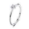 925 Sterling Silver Simple Rings for Women Wedding Engagement Heart Rings with Zircon  Female Jewelry 2025