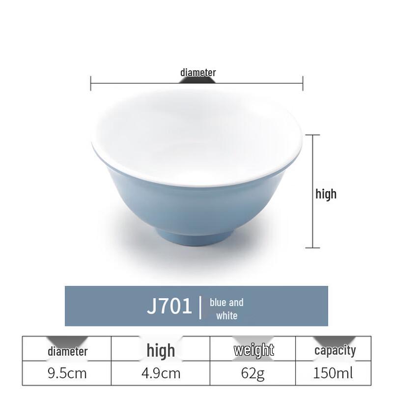Melamine Two-Tone Twill Noodle Bowl