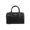 COACH Rowan Cross Grain Leather Boston Bag, One Shoulder Handbag, Crossbody Bag Large Women's Pure Black 79946-IMBLK