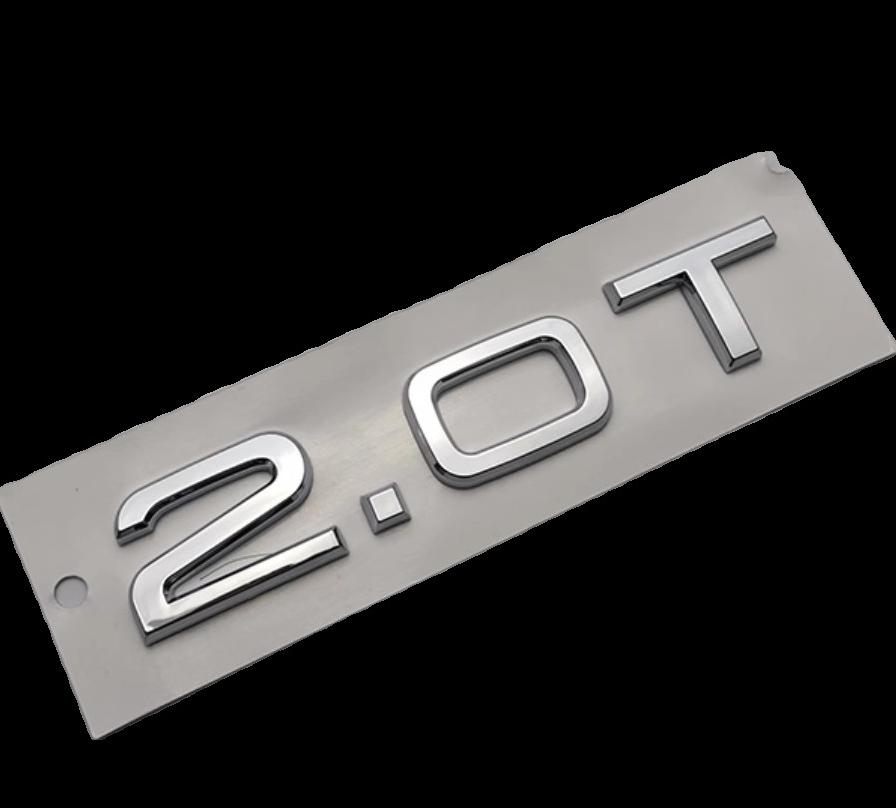 ABAX1 1X 1.8T 2.0T 3.0T Car Trunk ABS Badge Emblem For Car Rear Tailgate Fender Door Adhesive Badge for A4 A5 A6 A7 A8 Q3 Q5 Q7
